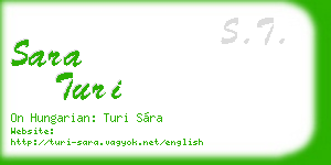 sara turi business card