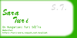 sara turi business card
